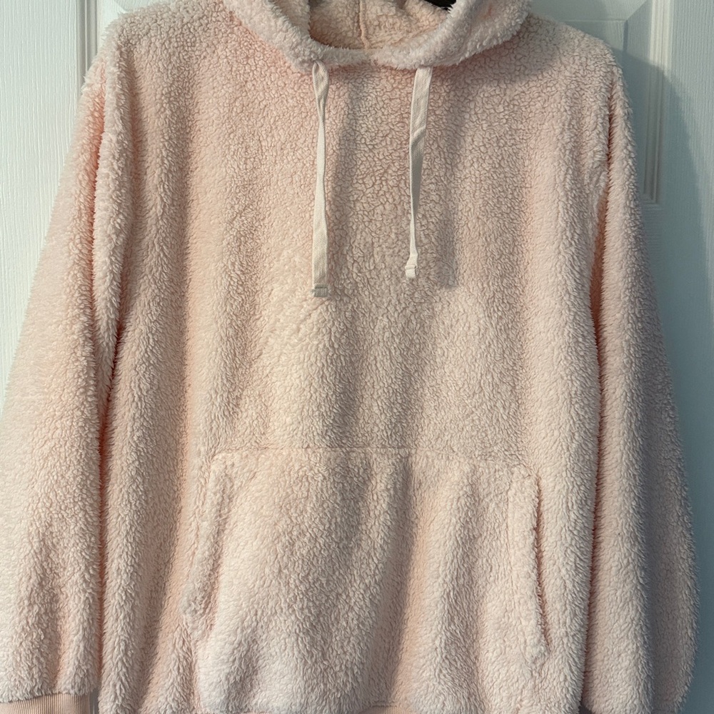 SO Soft Pink Sherpa Cowl Neck Sweater